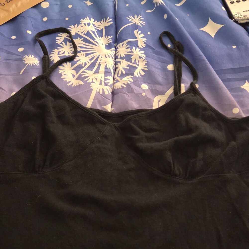 Paul & Joe Black Adjustable Strap Camisole Top Size L Babydoll Archive Piece